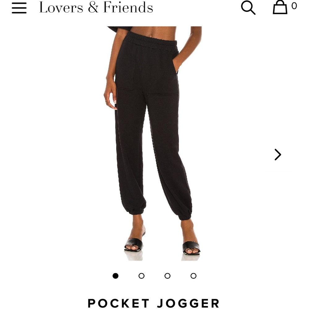 Lovers + Friends POCKET JOGGER in black XS with pocket and elastic band